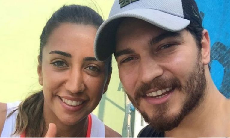 Çağatay Ulusoy, milli tenisçi Çağla Büyükakçay ile tanıştı!