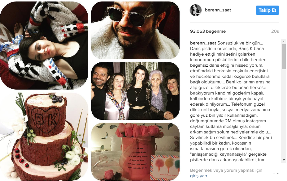 Güzel Oyuncu Beren Saat'ten 4 Ay Sonra Gelen Paylaşım 