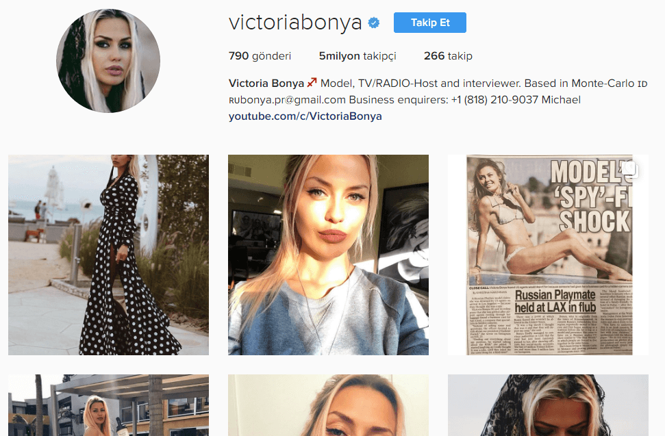 ABD 'de Rus Model Victoria Bonya'yı KGB Ajanı Sandılar