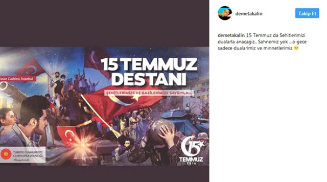 Demet Akalın'dan 15 Temmuz Kararı!