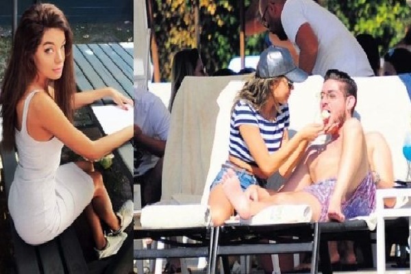 Buse Narcı sevgilisini öpücüklere boğdu