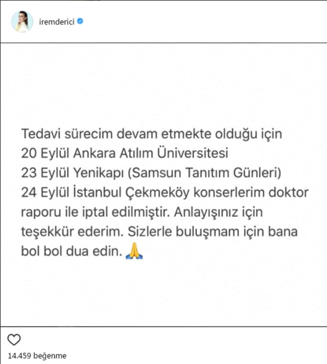 İrem Derici iyiye gitmiyor!