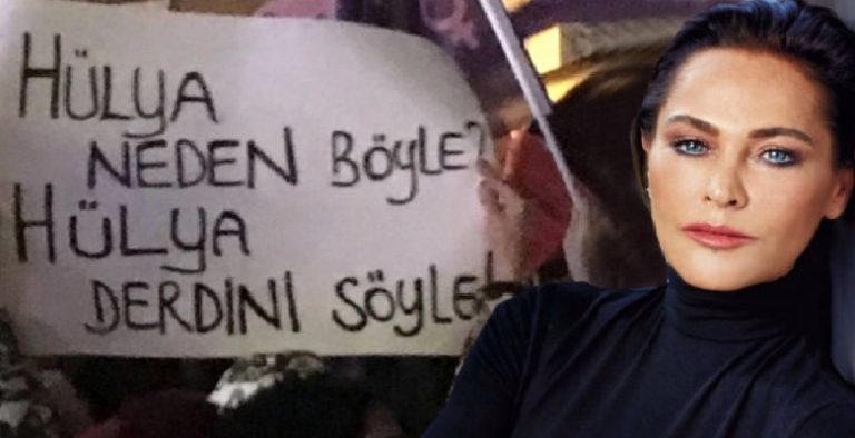 Taksim’de yürüyen kadınlar, “Kadın evde otursun, kocasını karşılasın” diyen Hülya Avşar’ı protesto etti!