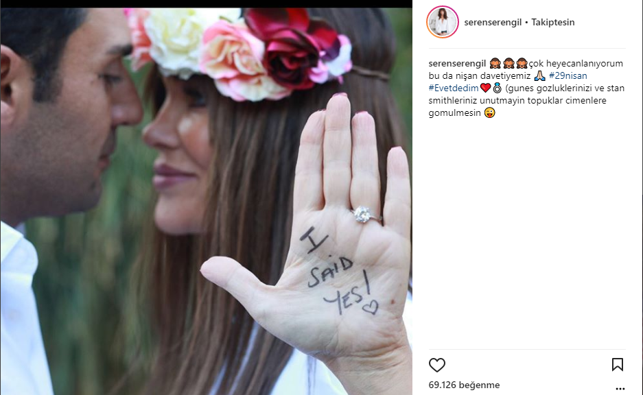 Seren Serengil Nişan Davetiyesi