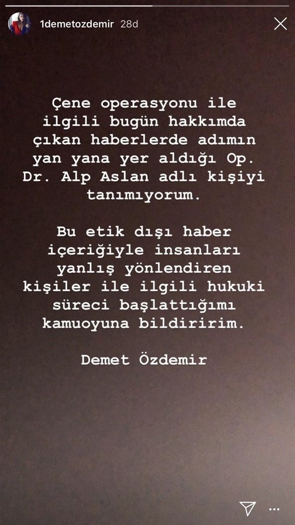 Demet Özdemir'den botoks