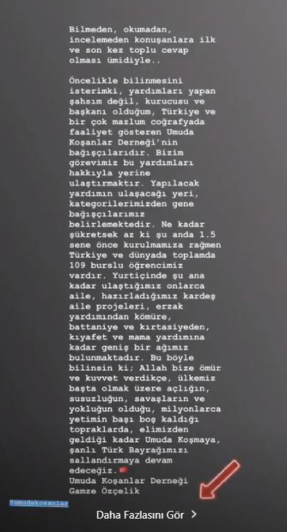 Gamze Özçelik, sosyal medya hesabından yaptığı bir paylaşımla usta oyuncuya cevap verdi.