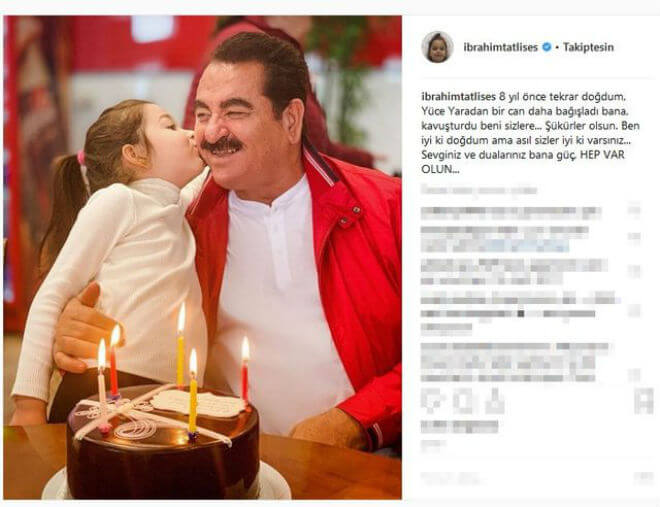 İbrahim Tatlıses'in Doğum Günü Paylaşımı