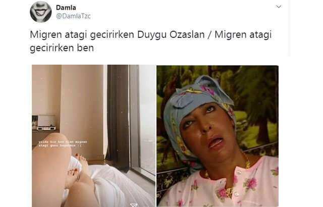 Duygu Özaslan, Migren Ağrısı Paylaşımı Olay Oldu!