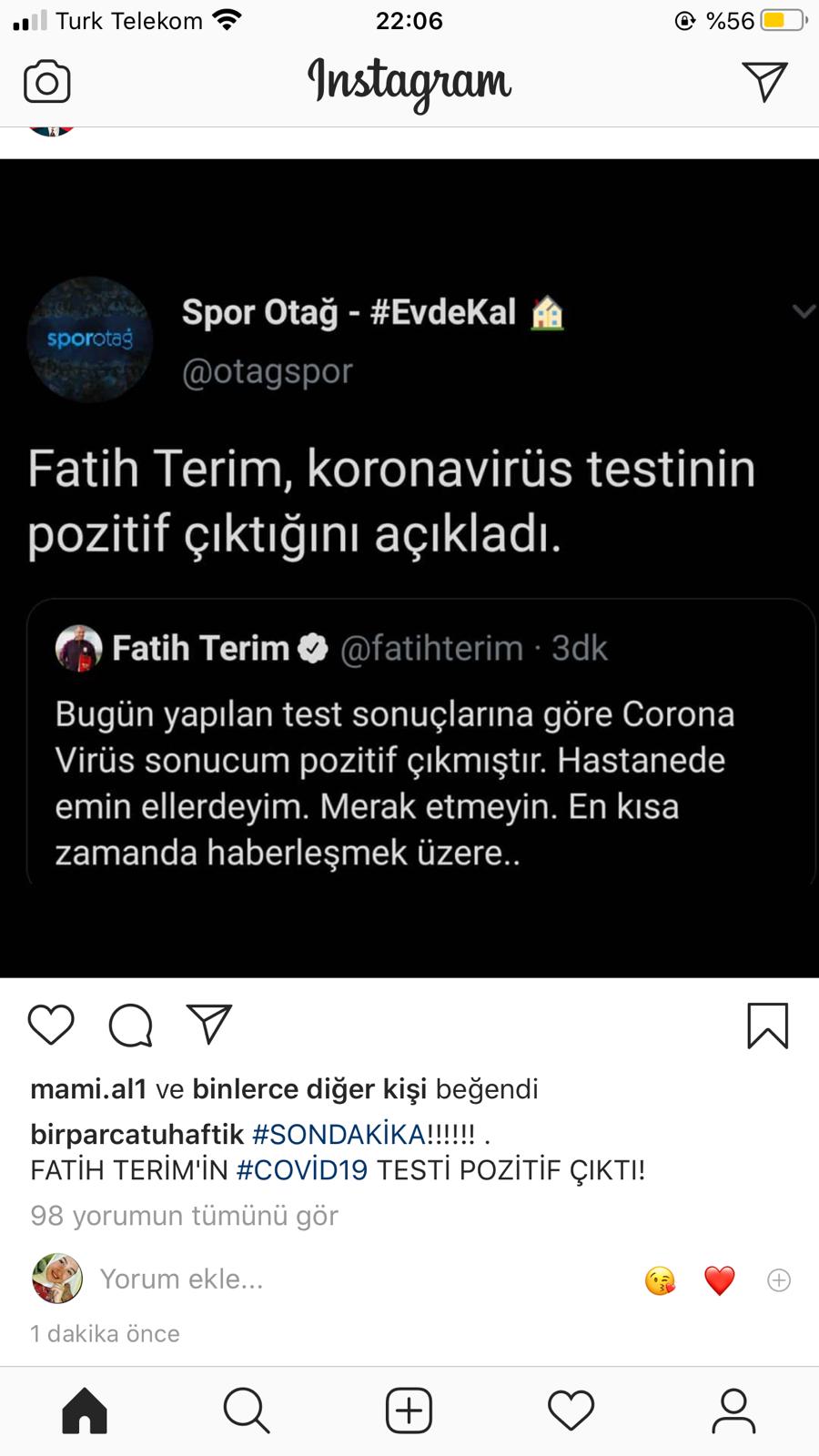 Fatih Terim Koronavirüs Açıklaması