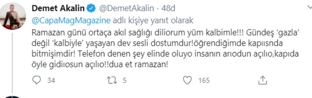 Demet Akalın'dan Yanıt