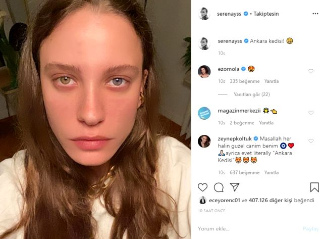 Serenay Sarıkaya'den Ankara Kedisi