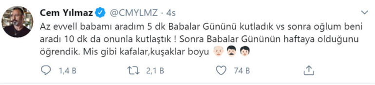 Cem Yılmaz'ın Babalar Günü Paylaşımı