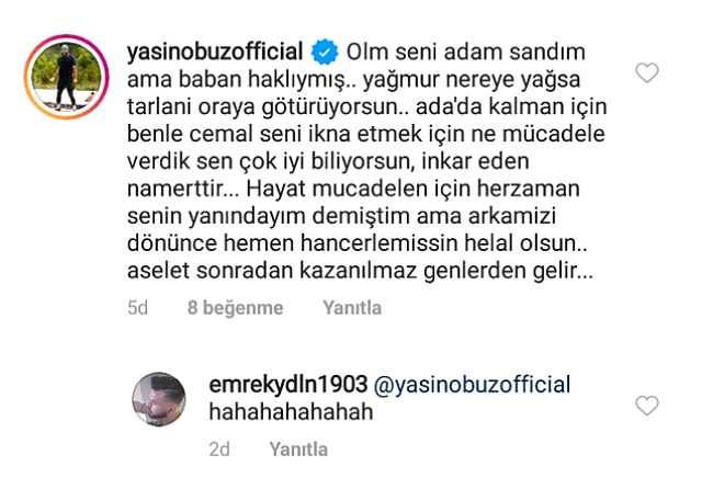 Yasin Obuz'un Kavgaya Meydan Okuyan O Yorumu