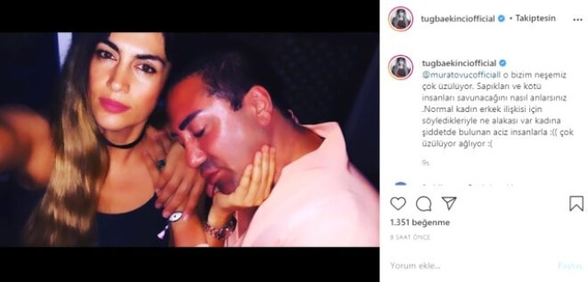 Tuğba Ekinci'den Murat Övünç Paylaşımı