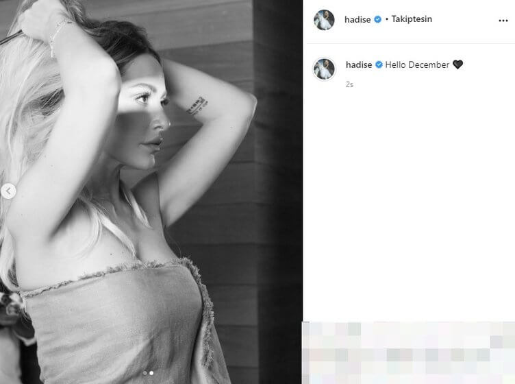 Hadise'nin Siyah Beyaz Paylaşımları
