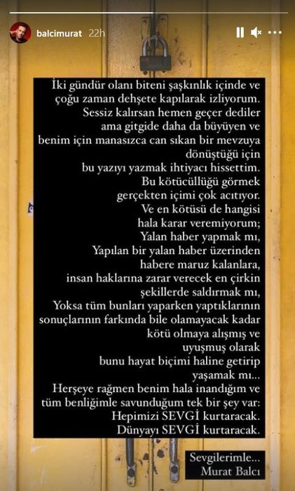 Murat Balcı Açıklama