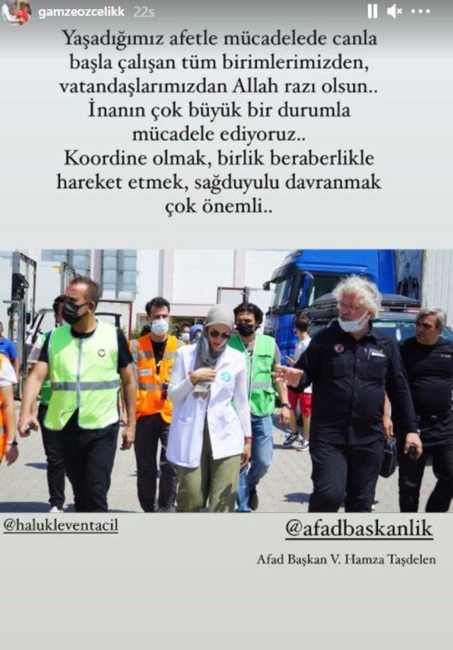 Afet Bölgesinde Olan Gamze Özçelik'ten Duygulandıran Paylaşım!