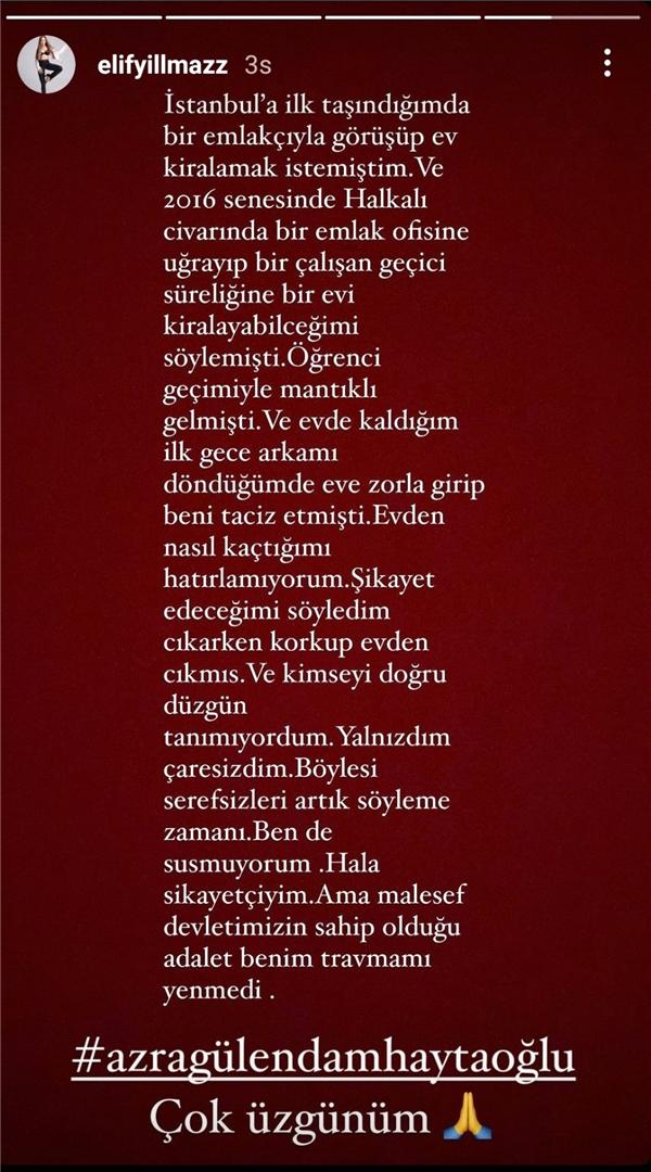 Elif Yılmaz' ın O Taciz İtirafı