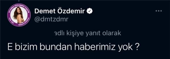 Demet Özdemir' in Ayrılık Paylaşımı