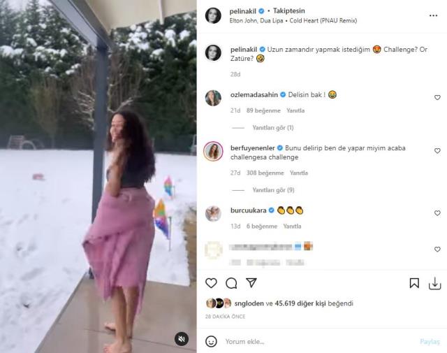 Pelin Akil'in Karlı Sosyal Medya Paylaşımı;