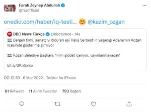Farah Zeynep Abdullah' ın Kozan Belediye Başkanı' na Büyük Göndermesi!...