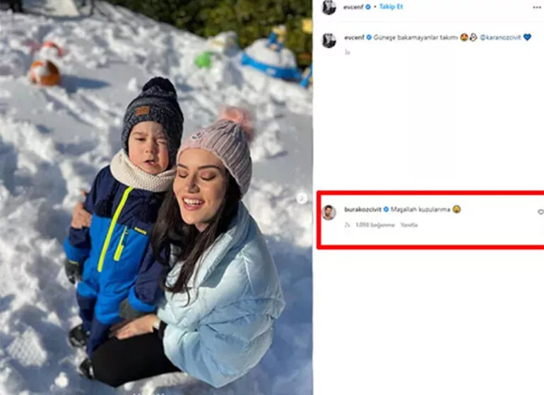 Burak Özçivit'ten Eşi ve Oğluna Yorum