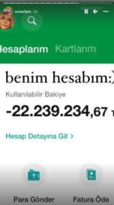 Ece Erken' in Hesap Görüntüsünü Paylaştığı O Kare