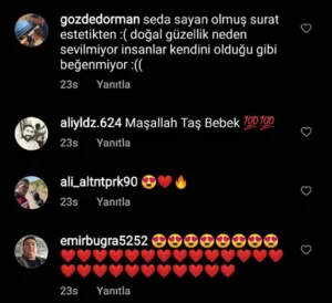 Burcu Esmersoy 'a Gelen Yorumlardan Bazıları