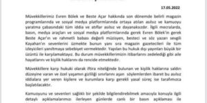 Beste Açar 'dan açıklama