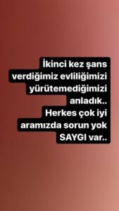 Bircan Bali 'nin Evliliğini Sonlandırdırma Kararı Paylaşımı