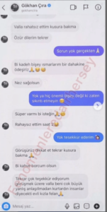elin ciğerci gökhan çıra mesaj ifşa