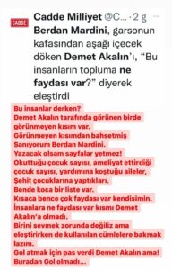 Özgür Aras 'ın Berdan Mardini Tepkisi