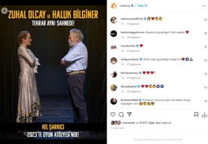 Zuhal Olcay 'ın Haluk Bilginer İle Oynayacağı 'Kel Şarkıcı' Paylaşımı