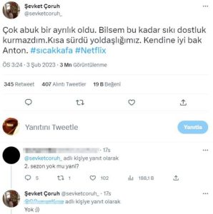 Şevket Çoruh 'un Olay Netflix Paylaşımı;