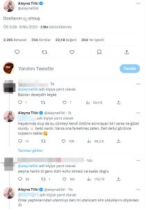 Aleyna Tilki 'nin Küfürlü Paylaşımı.