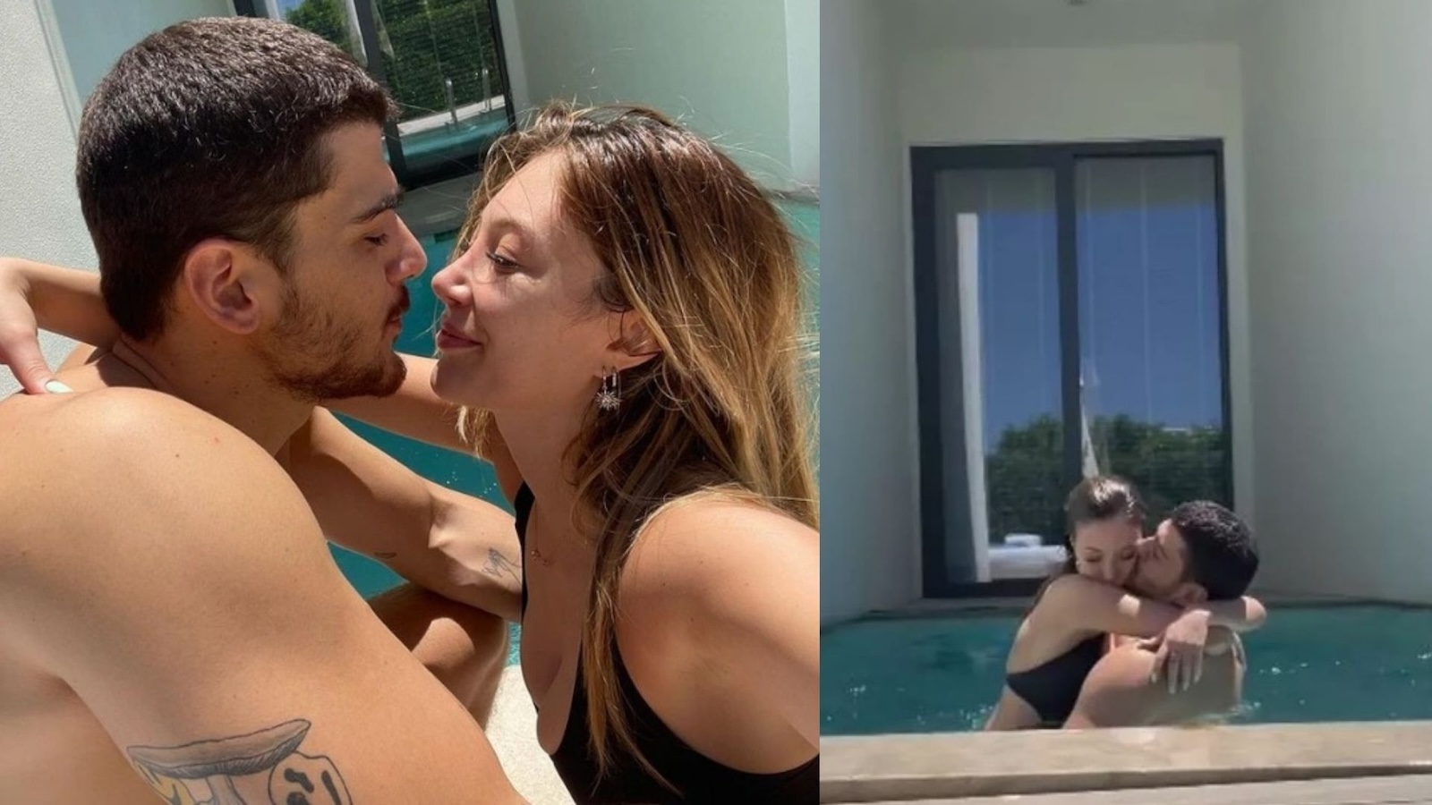 Yasmin Erbil ve Sevgilisi Yiğit Poyraz Havuzda Romantik Anlar Sergiledi