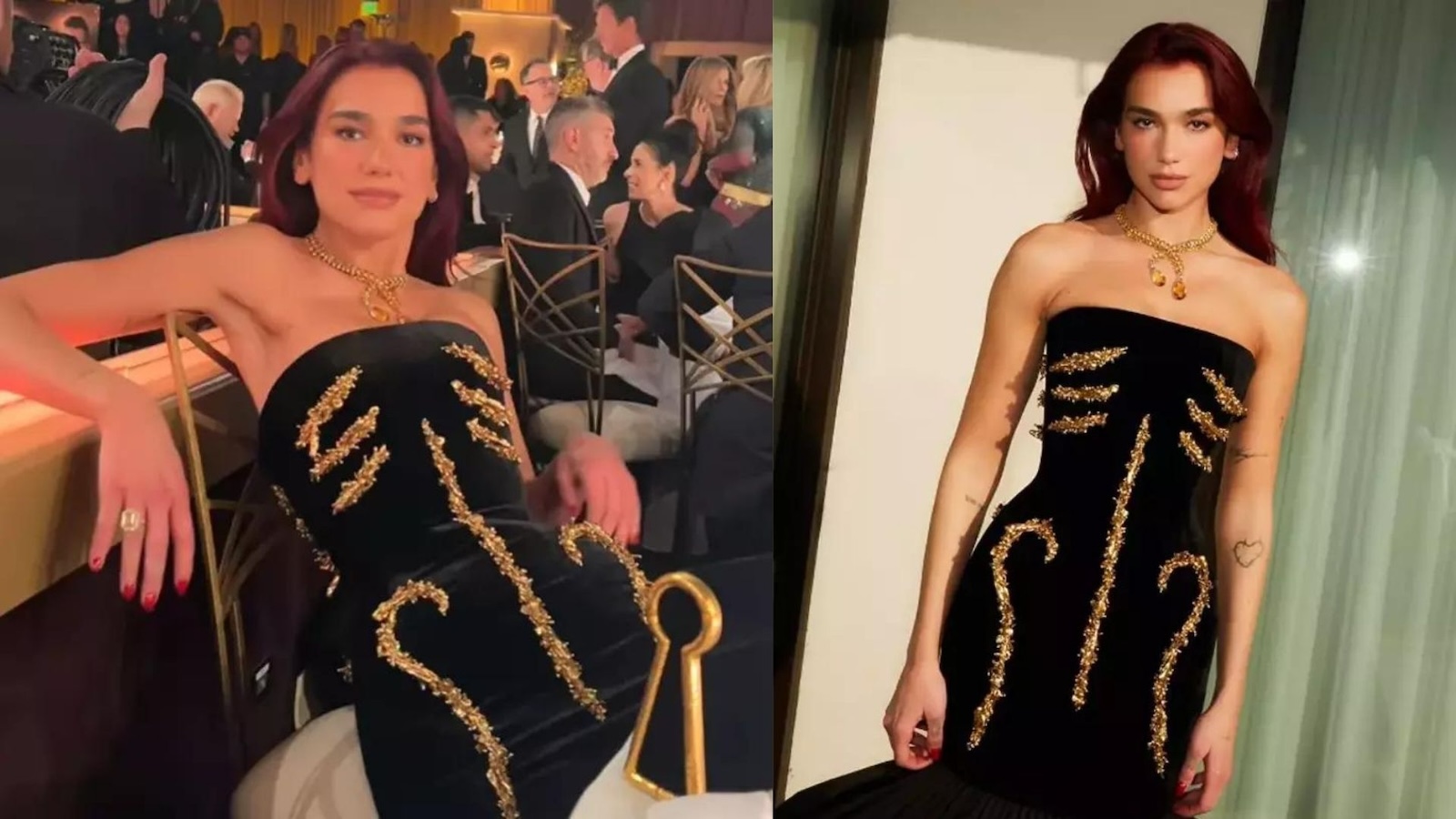 Dua Lipa'nın zor anları: Elbisesi yüzünden oturamadı