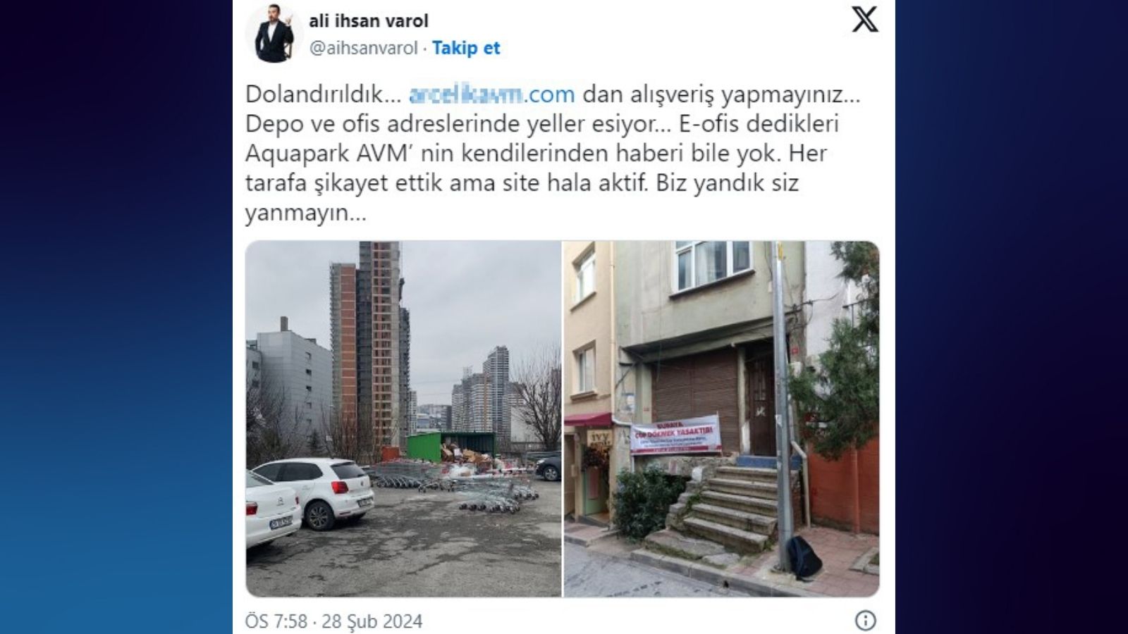 Ünlü sunucu Ali İhsan Varol Dolandırıldı