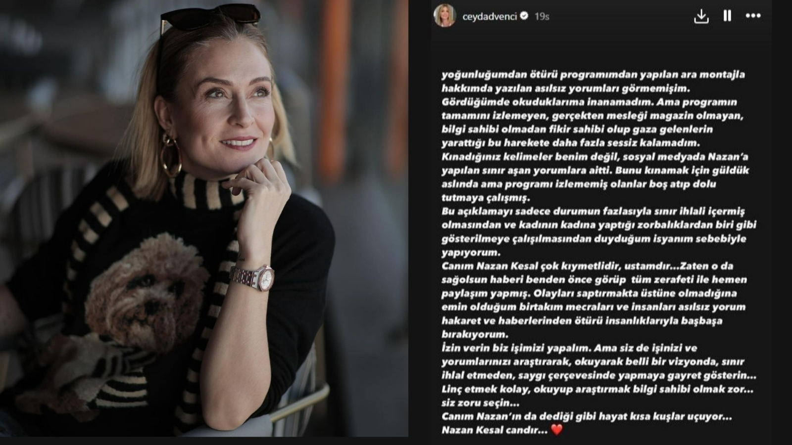 Nazan Kesal'a Sözleriyle Linç Edilen Ceyda Düvenci’den Açıklama