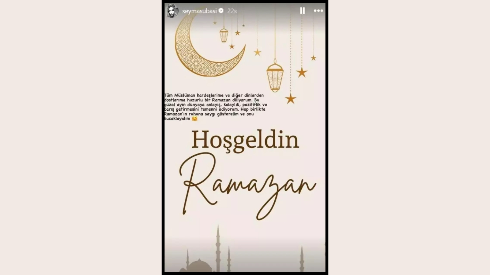 Şeyma Subaşı’dan Ramazan’a Saygı