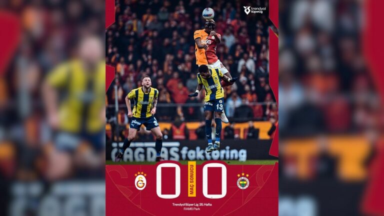 Galatasaray - Fenerbahçe Derbisinde Gol Sesi Çıkmadı!