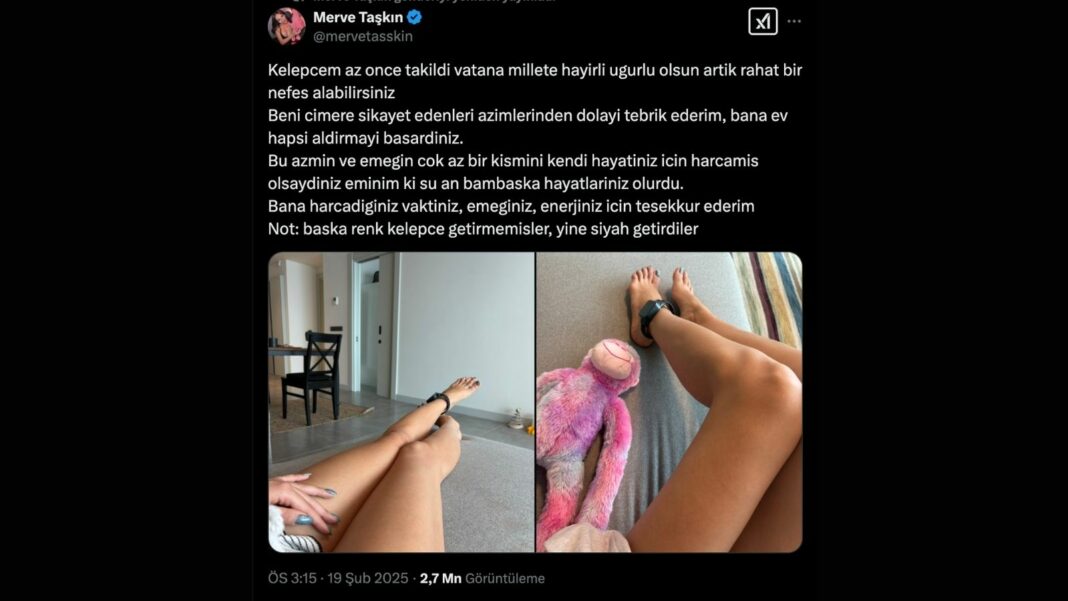 Onlyfans Fenomeni Merve Taşkın’dan Ev Hapsi Paylaşımı