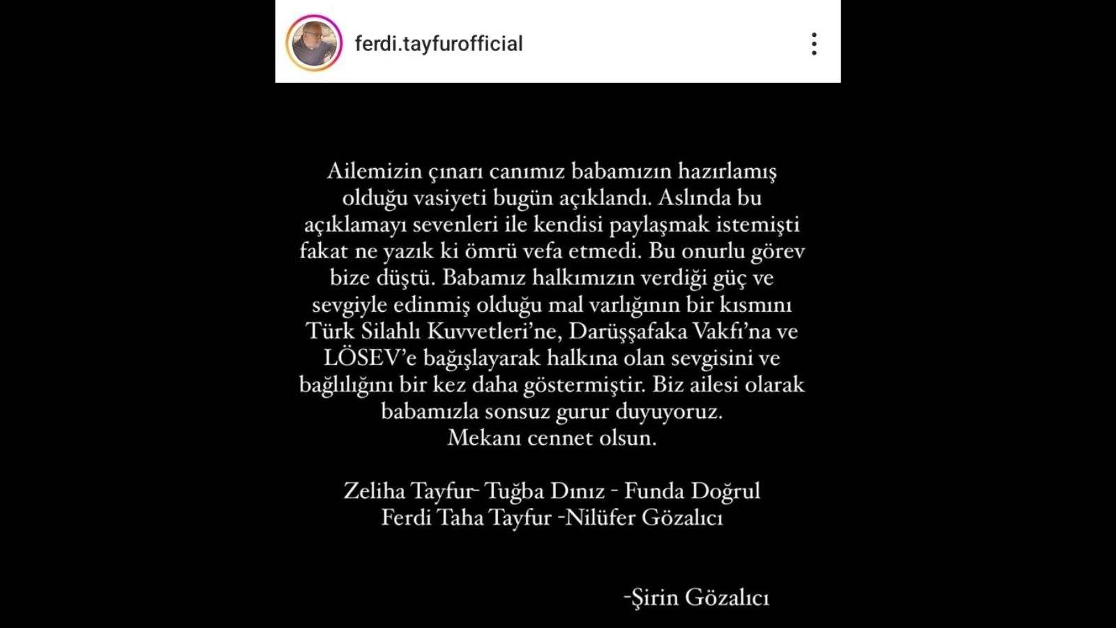 Ferdi Tayfur’un Vasiyeti Ortaya Çıktı