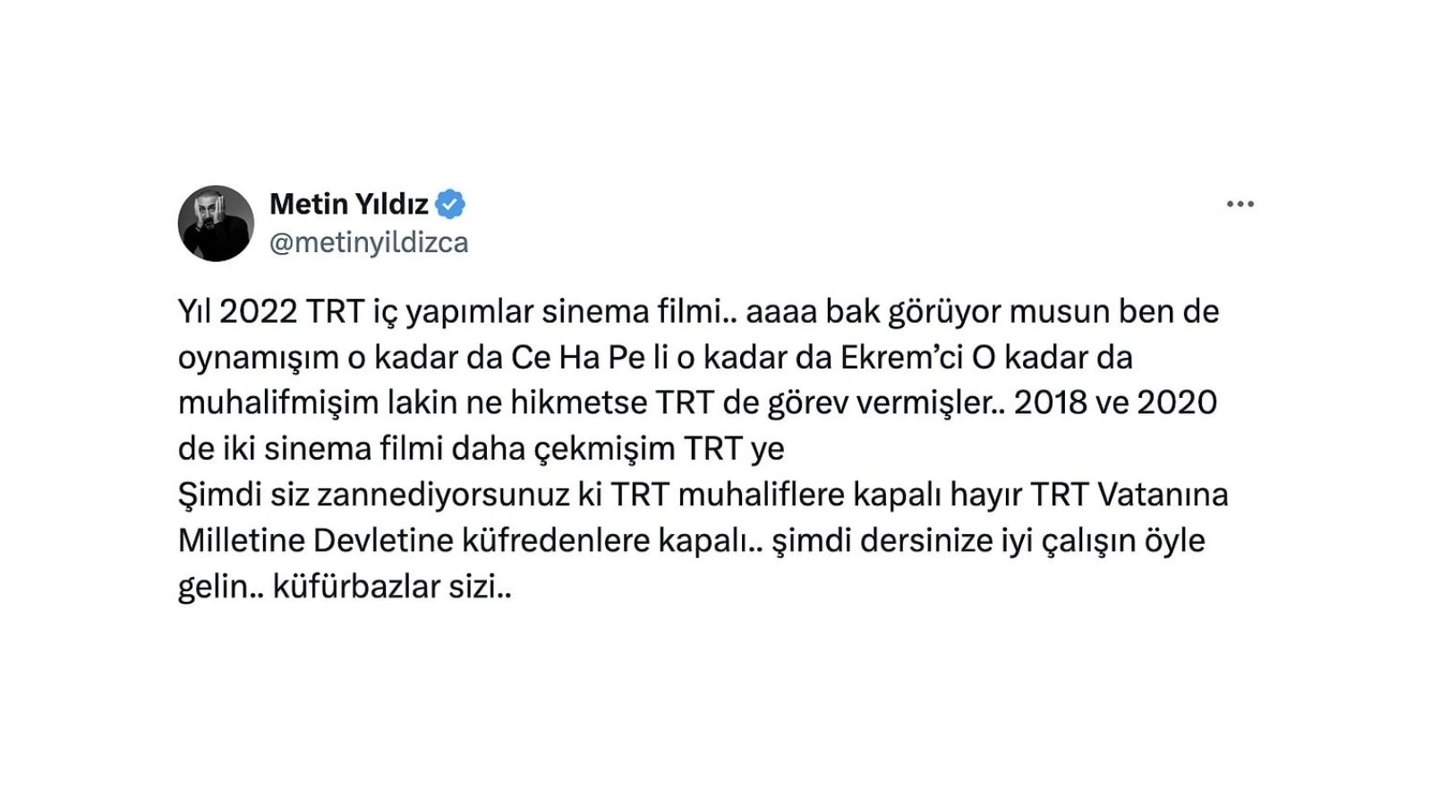 TRT'ye Transfer Olan Metin Yıldız Kendisine Yöneltilen Eleştirilere Sert Çıktı