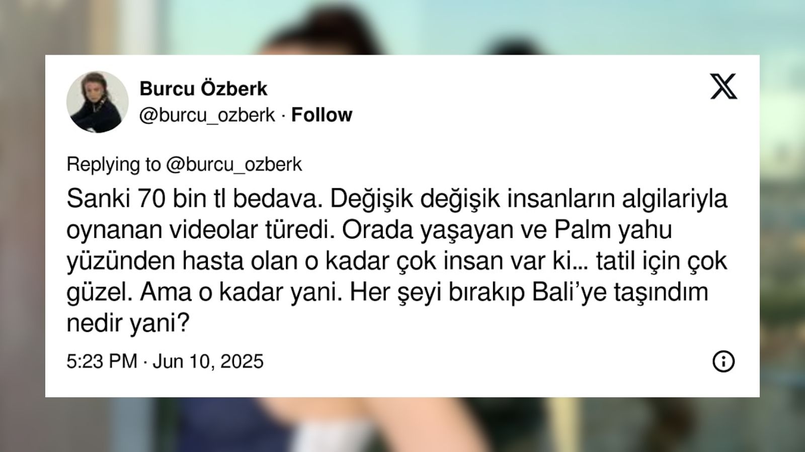 Burcu Özberk X Açıklaması