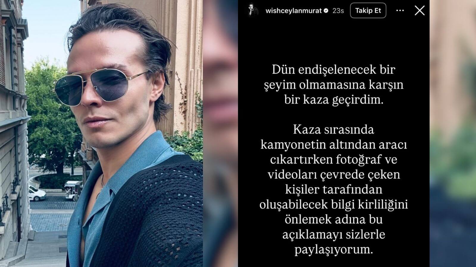 Ünlü Sunucu Murat Ceylan’dan Kaza Sonrası Rahatlatan Paylaşım