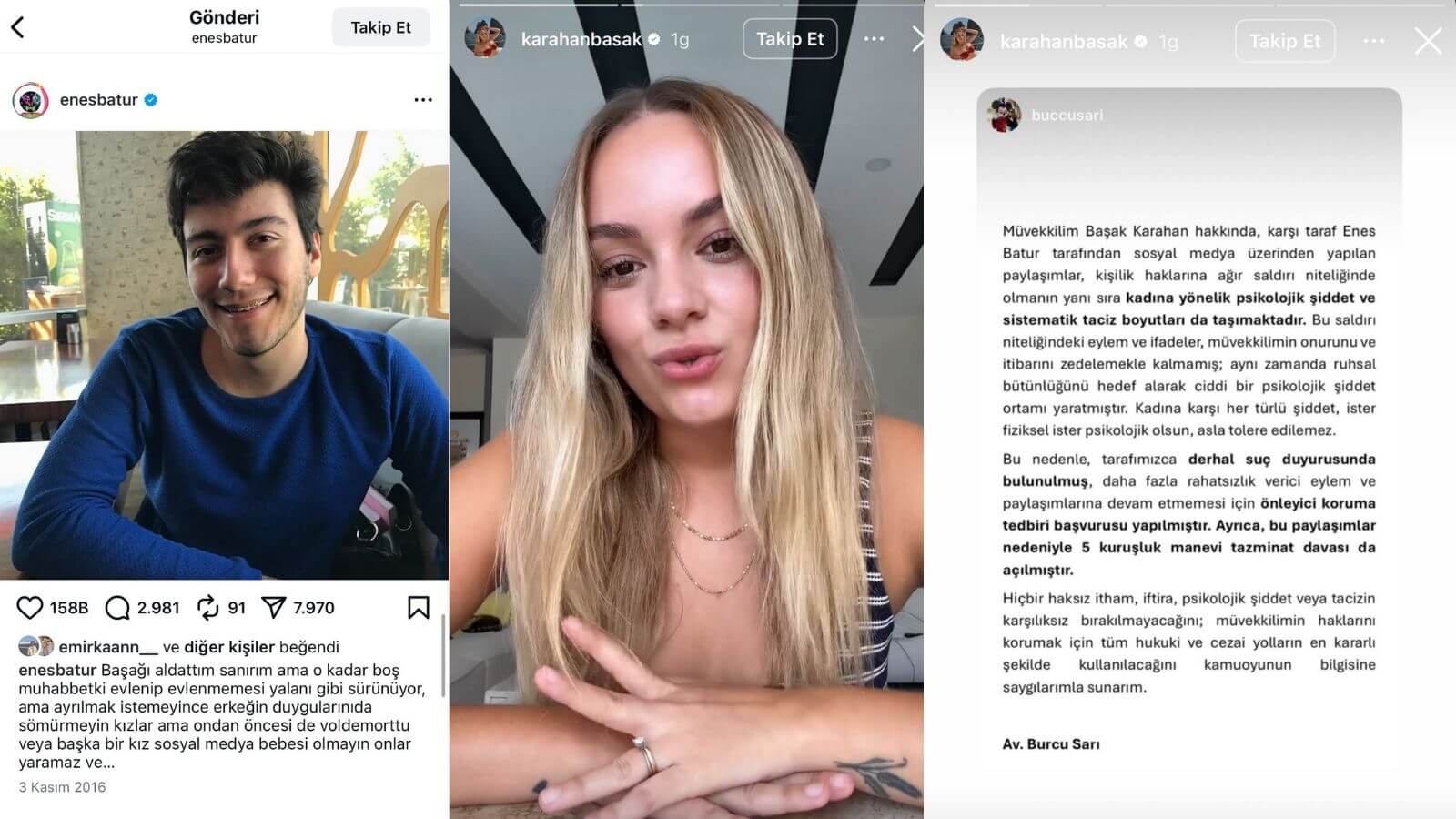 Başak Karahan-Enes Batur Olayı