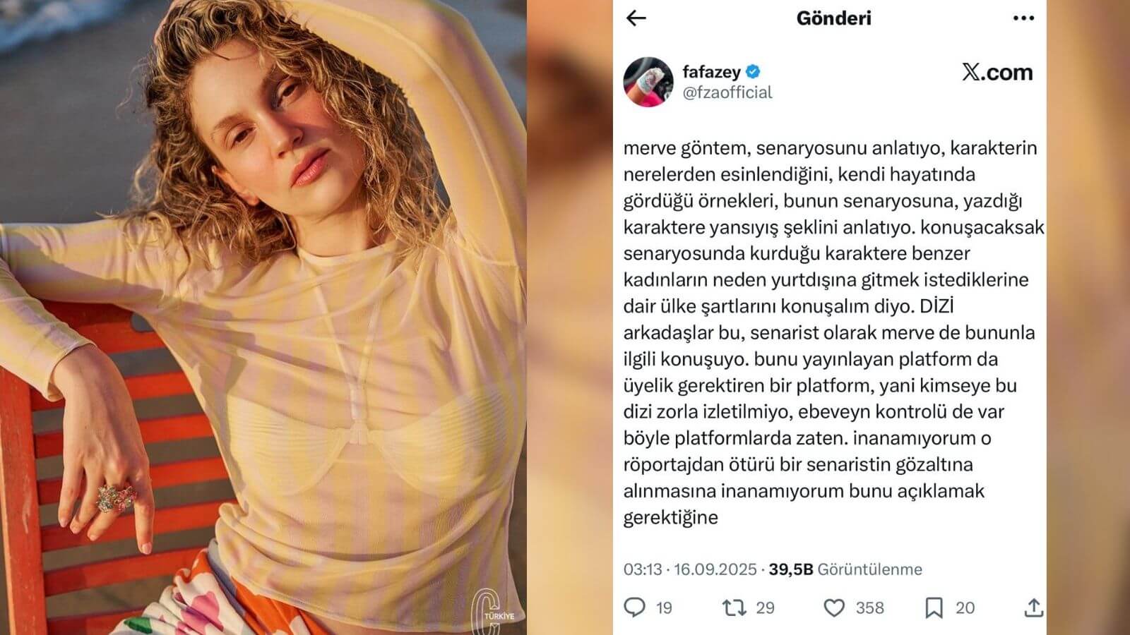 Farah Zeynep Abdullah’tan Destek