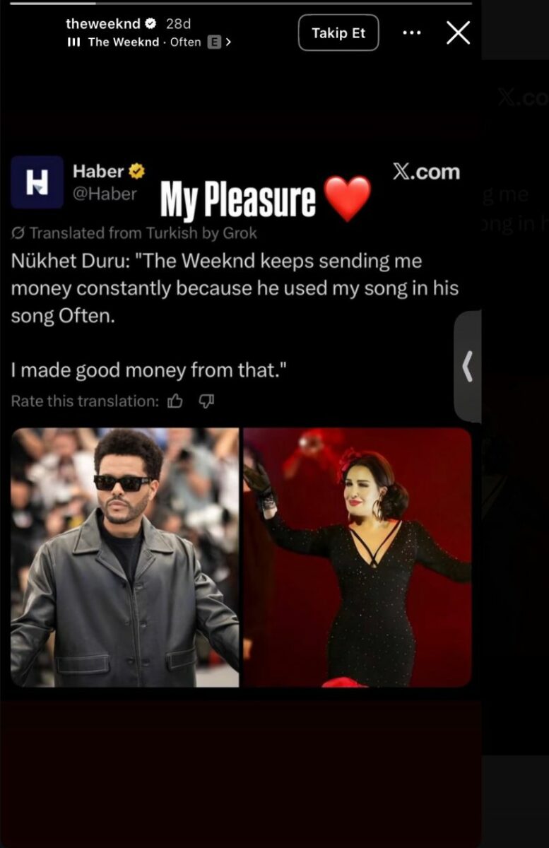 Nükhet Duru The Weekend