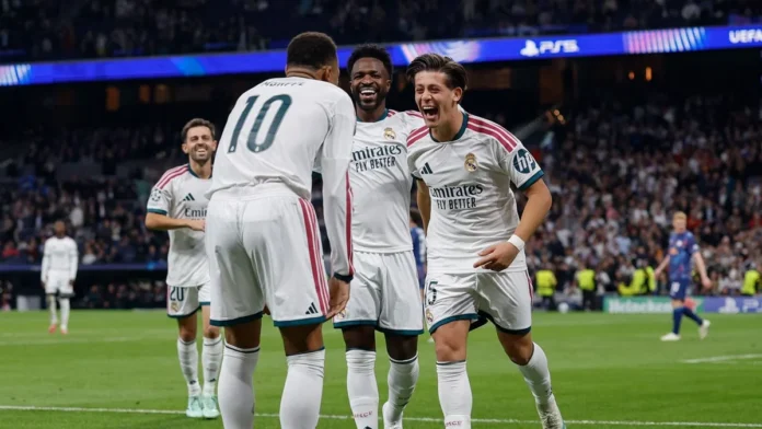 Arda Güler Mbappe golü sonrası Real Madrid sevinci
